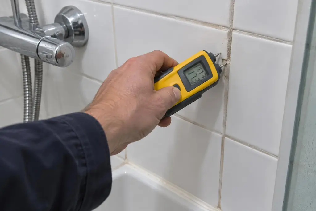 Lekdetectie IJsselstein – vochtmeter op badkamertegels bij de douche